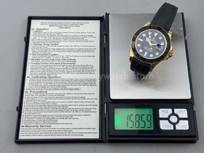 FH Factory Counterweight Rolex Yacht-Master 226658-0001 42mm Yellow Gold Oysterflex Black Dial - Image 9