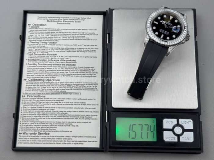 FH Factory Counterweight Rolex Yacht-Master 226679TBR 42mm White Gold Oysterflex Diamond Bezel Black Dial - Image 7