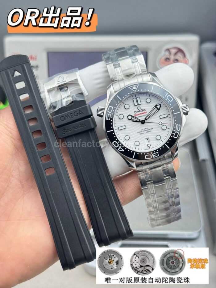 OR Factory Omega Seamaster Diver 300M 210.30.42.20.04.001 42mm Steel White Dial - Image 9