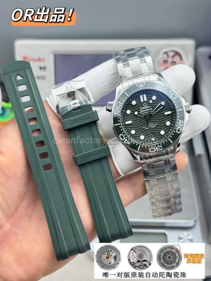 OR Factory Omega Seamaster Diver 300M 210.30.42.20.10.001 42mm Steel Green Dial - Image 9