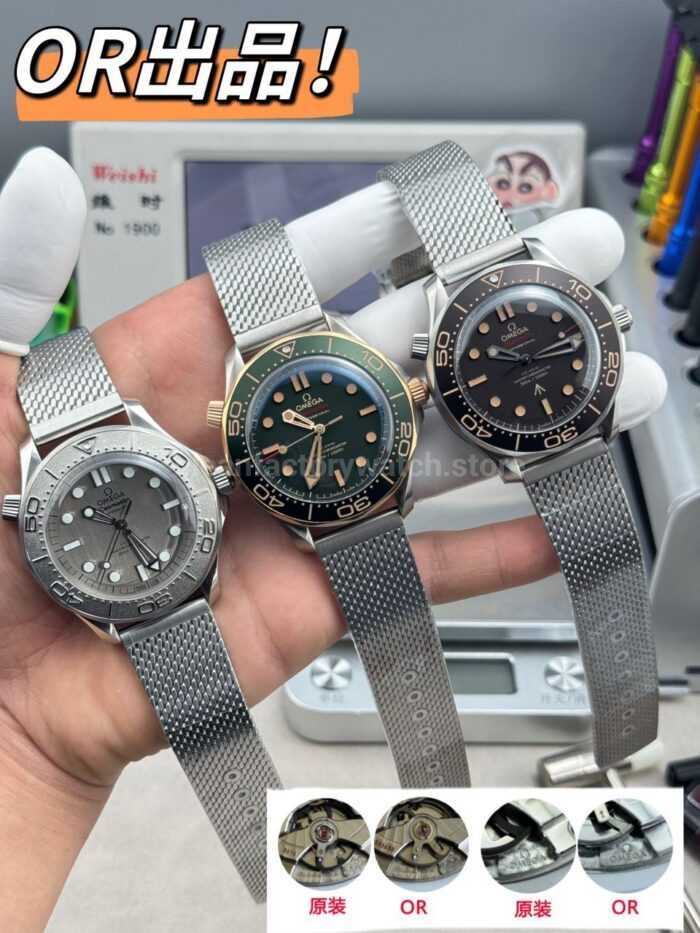 OR Factory Omega Seamaster Diver 300M 210.90.42.20.10.001 42mm Half Bronze Gold Green Dial - Image 10