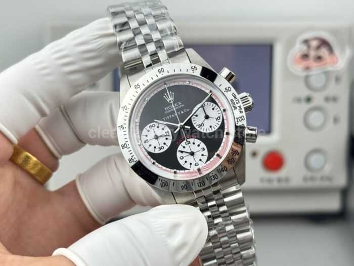 SN Factory Rolex Daytona Tiffany & Co 37mm Full Steel Black Dial - Image 4