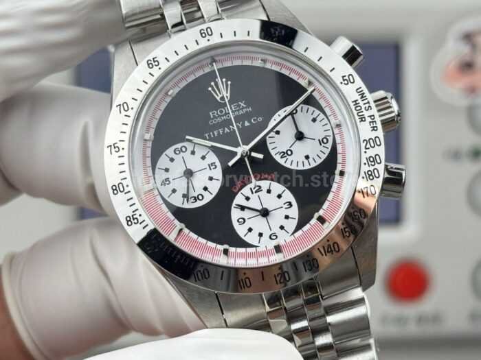SN Factory Rolex Daytona Tiffany & Co 37mm Full Steel Black Dial - Image 2