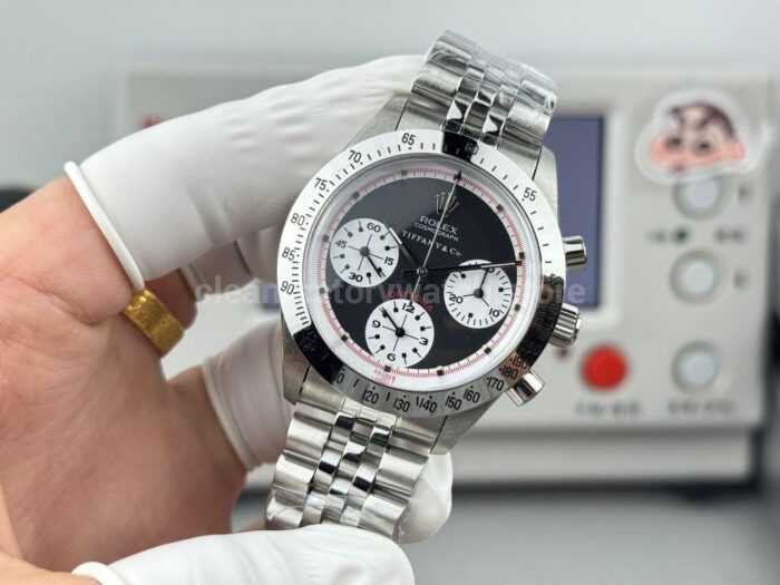 SN Factory Rolex Daytona Tiffany & Co 37mm Full Steel Black Dial - Image 5