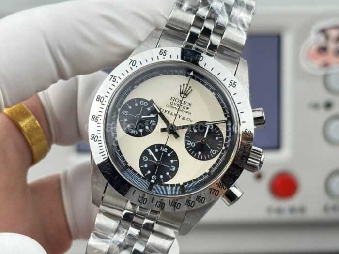 SN Factory Rolex Daytona Tiffany & Co 37mm Full Steel White Dial - Image 3