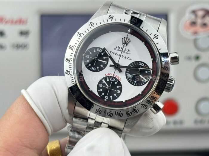 SN Factory Rolex Daytona Tiffany & Co 6239 37mm Full Steel White Dial - Image 3