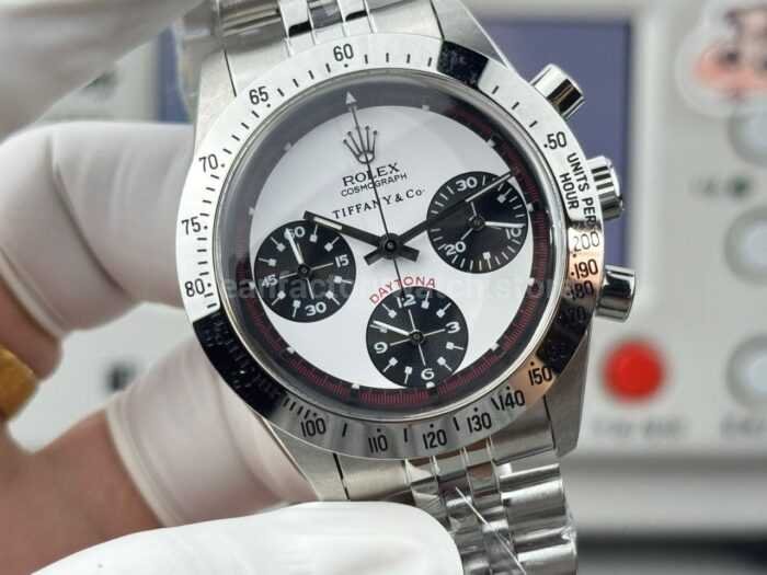 SN Factory Rolex Daytona Tiffany & Co 6239 37mm Full Steel White Dial - Image 2