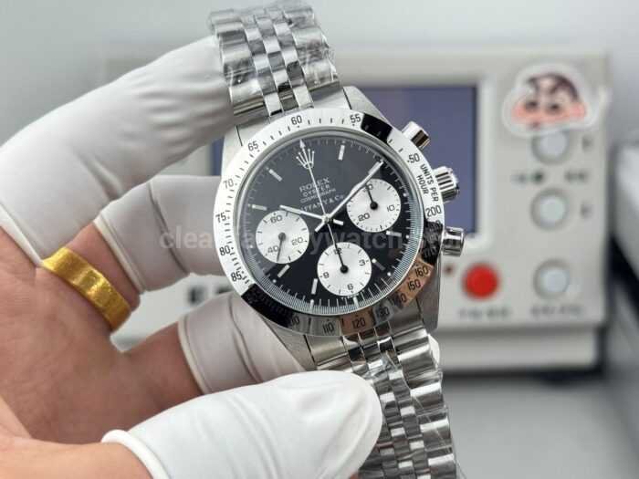 SN Factory Rolex Daytona Tiffany & Co 6265 37mm Full Steel Black Dial - Image 4