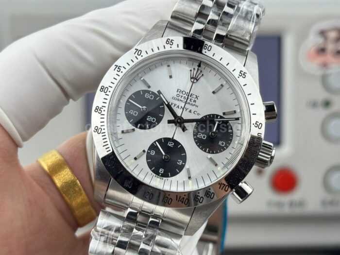 SN Factory Rolex Daytona Tiffany & Co 6265 37mm Full Steel White Dial - Image 3