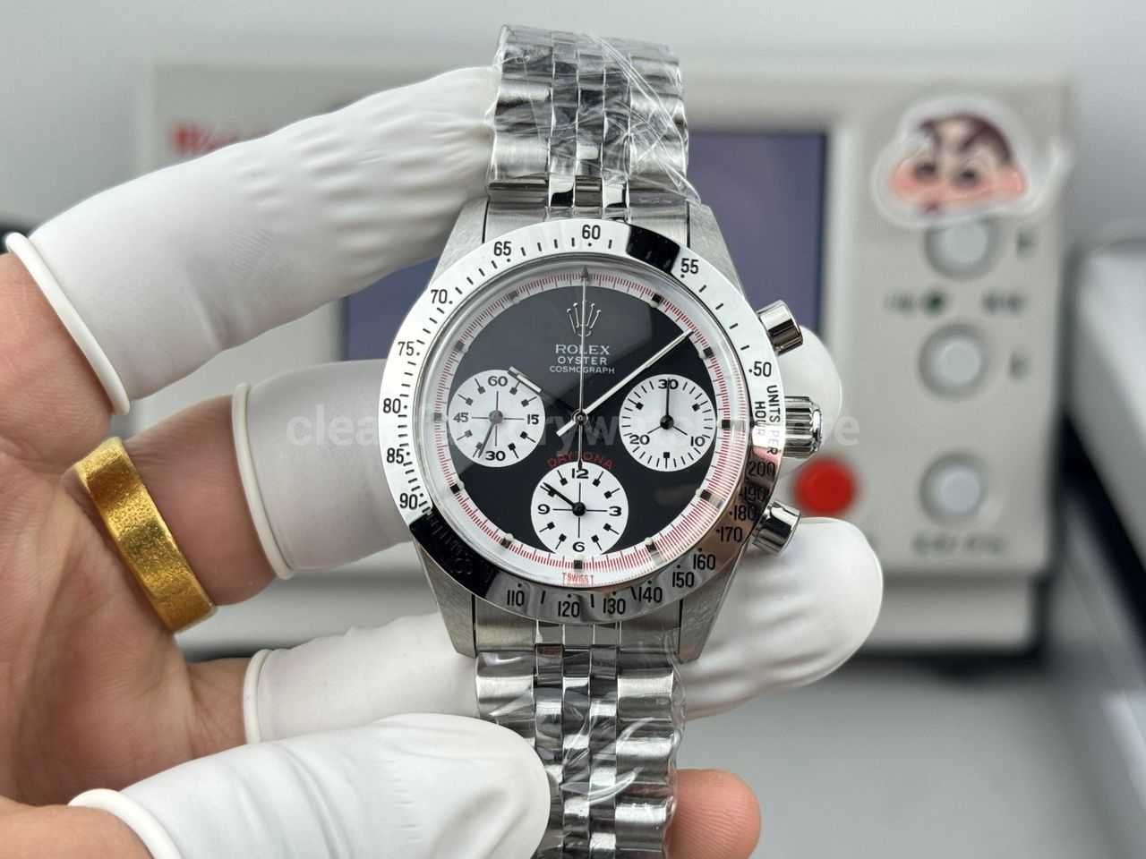 SN Factory Rolex Daytona Vintage 37mm Full Steel Black Dial