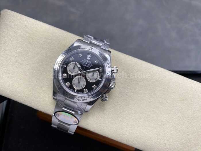 UFO Factory Rolex Daytona 126509-0002 40mm Full White Gold Diamond Black Dial - Image 5