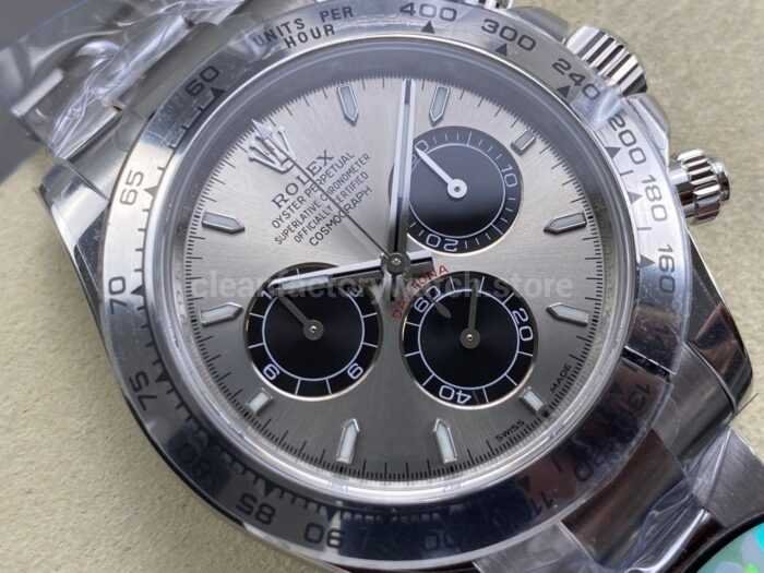 UFO Factory Rolex Daytona 126509-0003 40mm Full White Gold Silver Dial - Image 2