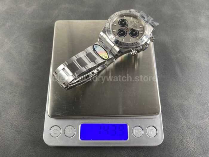UFO Factory Rolex Daytona 126509-0003 40mm Full White Gold Silver Dial - Image 12