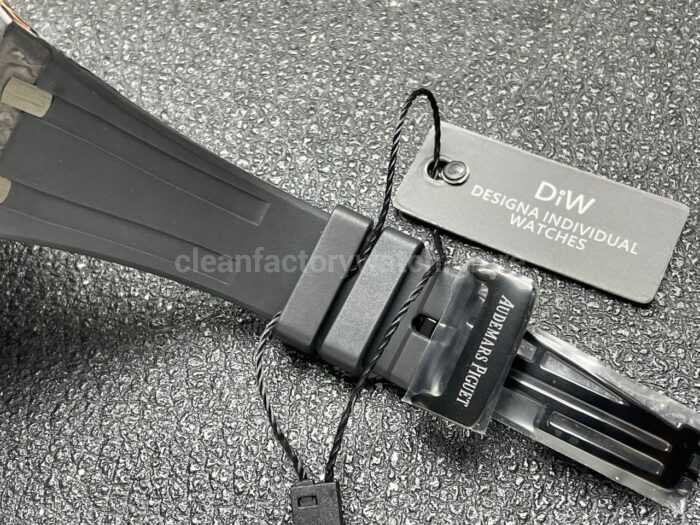 DIW Factory Audemars Piguet Royal Oak 15500 VOIDLINE 41mm Carbon Fiber Red Line Rubber Strap Black Dial - Image 8