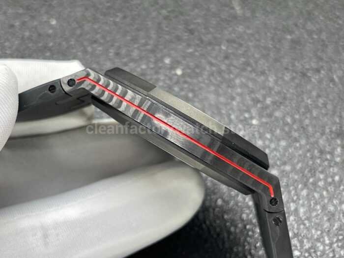 DIW Factory Audemars Piguet Royal Oak 15500 VOIDLINE 41mm Carbon Fiber Orange Line Rubber Strap Black Dial - Image 5