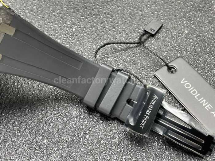 DIW Factory Audemars Piguet Royal Oak 15500 VOIDLINE 41mm Carbon Fiber Green Line Rubber Strap Black Dial - Image 8