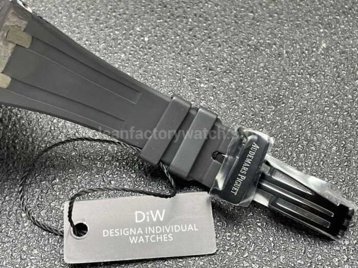 DIW Factory Audemars Piguet Royal Oak 15500 VOIDLINE 41mm Carbon Fiber Yellow Line Rubber Strap Black Dial - Image 8
