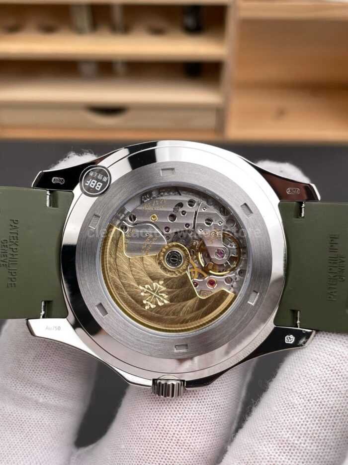 BBF Factory Patek Philippe Aquanaut 40mm 5168G-010 White Gold Rubber Strap Avocado Green Dial - Image 7