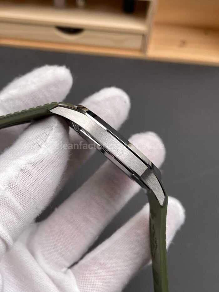 BBF Factory Patek Philippe Aquanaut 40mm 5168G-010 White Gold Rubber Strap Avocado Green Dial - Image 5