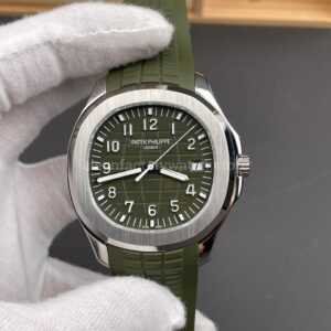 BBF Factory Patek Philippe Aquanaut 40mm 5168G-010 White Gold Rubber Strap Avocado Green Dial