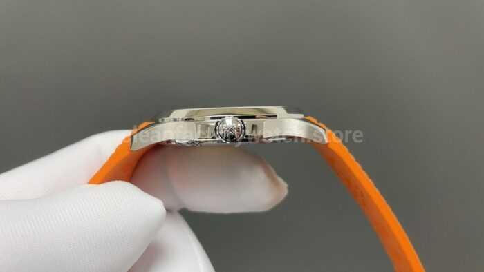 BBF Factory Patek Philippe Aquanaut 51671A-001 40mm Orange Rubber Strap Arabic Numerals Black Dial - Image 4