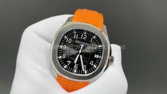 BBF Factory Patek Philippe Aquanaut 51671A-001 40mm Orange Rubber Strap Arabic Numerals Black Dial - Image 3