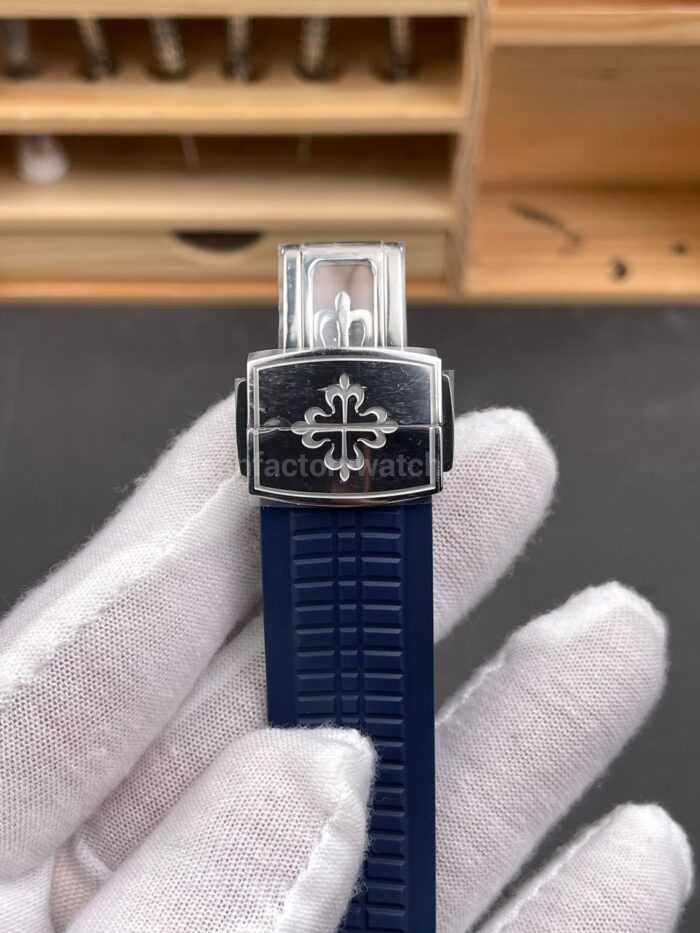 BBF Factory Patek Philippe Aquanaut 5168G-001 40mm Blue Rubber Strap Arabic Numerals Blue Dial - Image 8