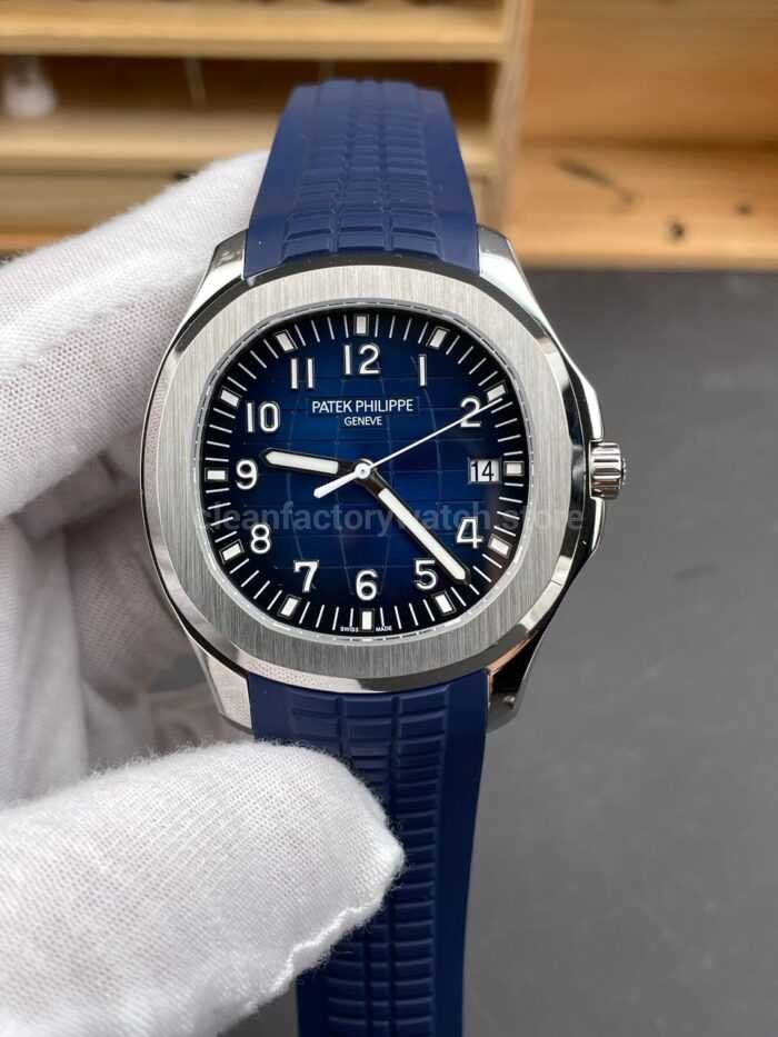 BBF Factory Patek Philippe Aquanaut 5168G-001 40mm Blue Rubber Strap Arabic Numerals Blue Dial - Image 3