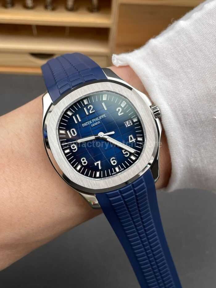 BBF Factory Patek Philippe Aquanaut 5168G-001 40mm Blue Rubber Strap Arabic Numerals Blue Dial - Image 4
