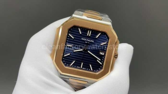 BBF Factory Patek Philippe Cubitus 5821/1AR-001 45mm Half Rose Gold Blue Dial - Image 3