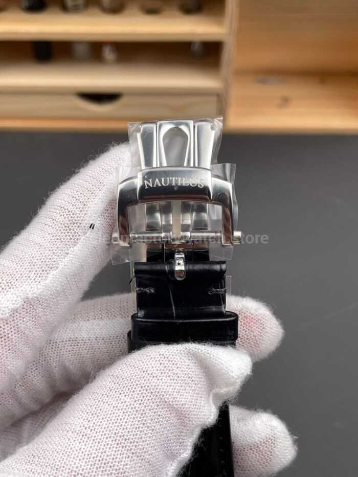 BBF Factory Patek Philippe Nautilus 5711G 40mm Leather Strap Grey Dial - Image 8