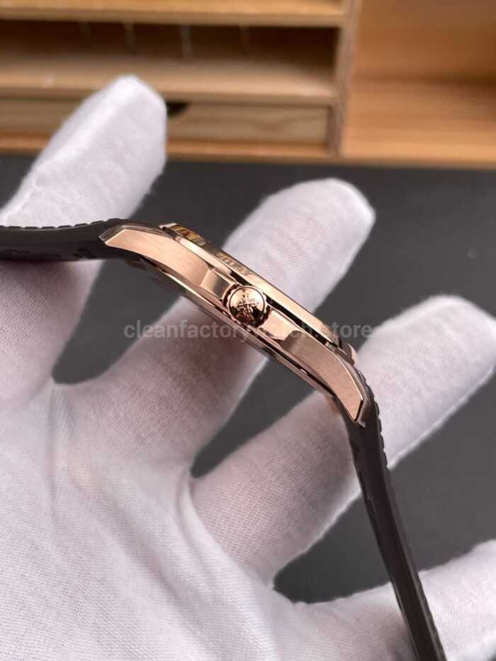 DDF Factory Patek Philippe Aquanaut 40mm 5167R-001 Rose Gold Brown Rubber Strap Brown Dial - Image 6