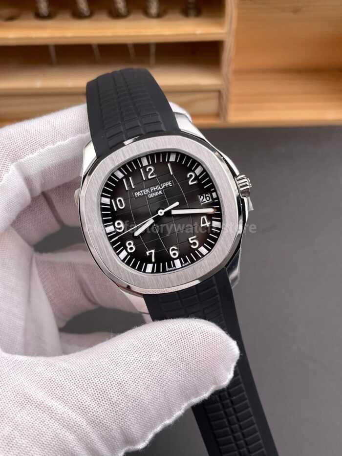 DDF Factory Patek Philippe Aquanaut 5167/1A-001 40mm Steel Black Rubber Strap Arabic Numerals Black Dial - Image 2