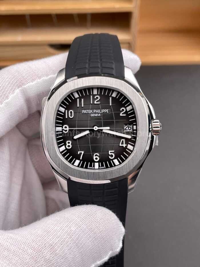 DDF Factory Patek Philippe Aquanaut 5167/1A-001 40mm Steel Black Rubber Strap Arabic Numerals Black Dial - Image 3