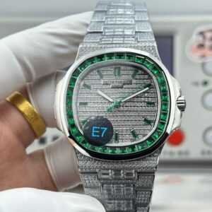 E7 Emerald Nautilus gray dial platinum 40mm