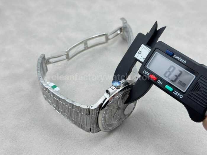 E7 Factory Patek Philippe Nautilus 5711 40mm White Gold Baguette Diamond Bezel Diamond Dial - Image 9