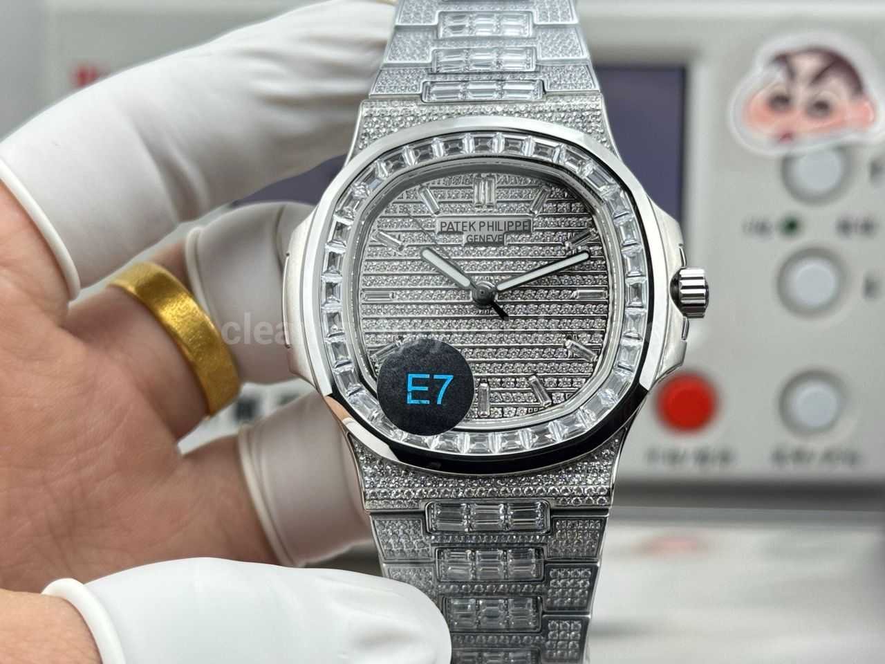 E7 Nautilus baguette diamond dial 40mm