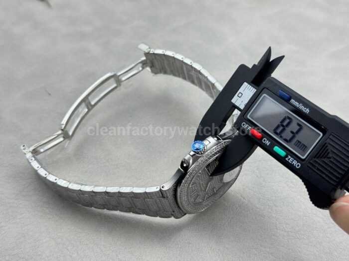 E7 Factory Patek Philippe Nautilus 5711 40mm White Gold Diamond Bezel Diamond Silver Dial - Image 9