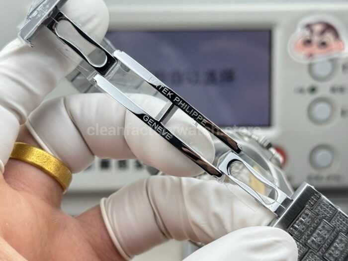 E7 Factory Patek Philippe Nautilus 5719G-010 40mm White Gold Diamond Bezel Diamond Dial - Image 8