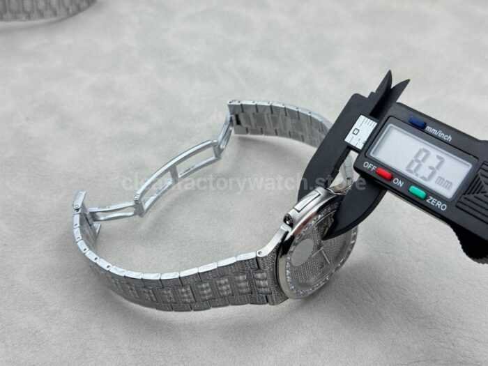 E7 Factory Patek Philippe Nautilus 5719G-010 40mm White Gold Diamond Bezel Diamond Dial - Image 9