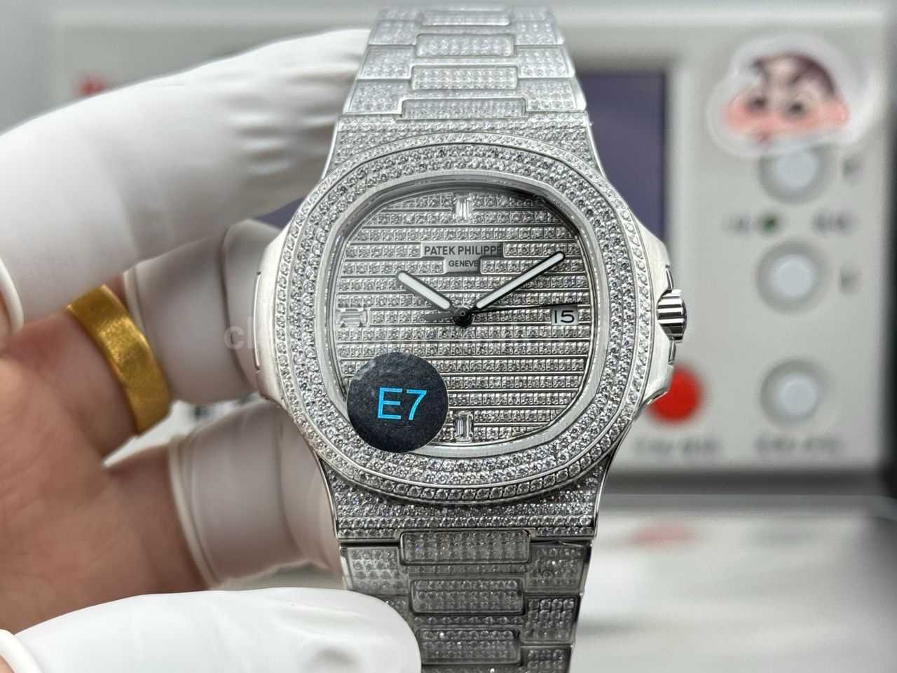 E7 Nautilus 5719G-001 diamond dial white gold 40mm