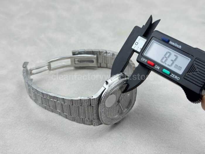 E7 Factory Patek Philippe Nautilus 57191G-001 40mm White Gold Diamond Bezel Diamond Dial - Image 9