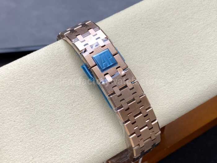 IPF Factory Audemars Piguet Royal Oak 15451OR.ZZ.1256OR.03 37mm Rose Gold Diamond Bezel Champagne Dial - Image 9