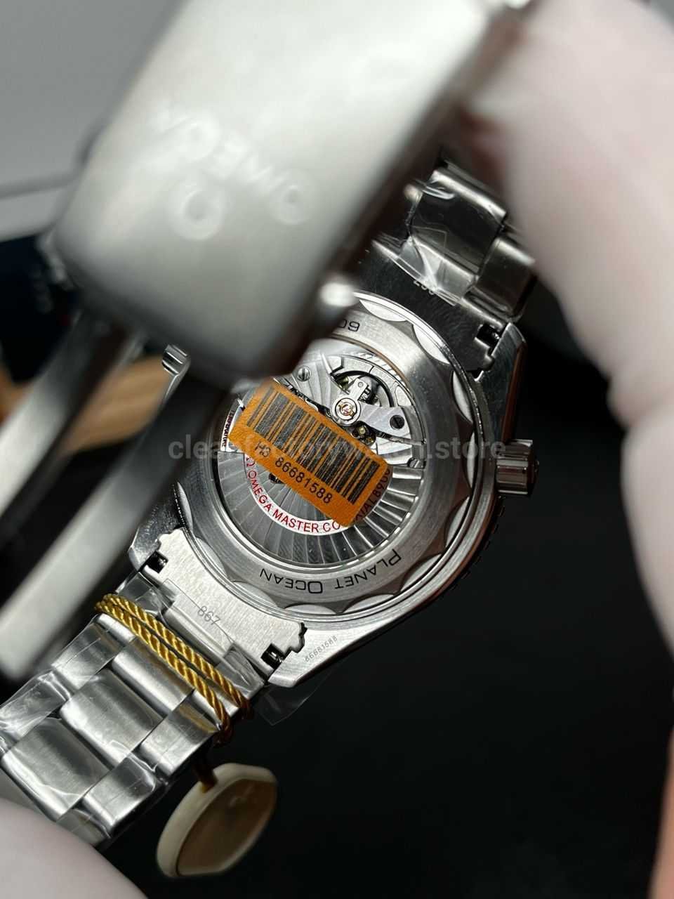 Omega Planet Ocean replica rubber strap guide Super Clone Watch,Clean Factory Watch