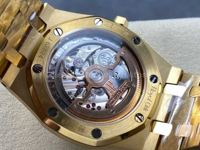 IPF Factory Audemars Piguet Royal Oak Jumbo 15202BA.OO.1240BA.01 39mm Full Yellow Gold Blue Dial - Image 8
