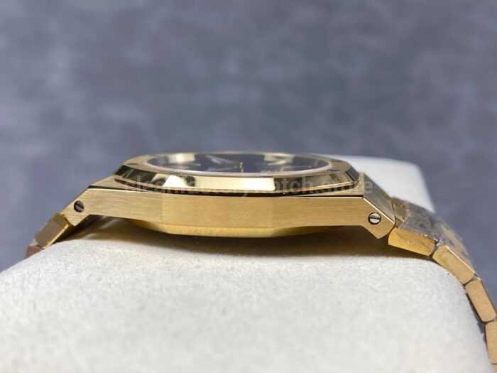 IPF Factory Audemars Piguet Royal Oak Jumbo 15202BA.OO.1240BA.01 39mm Full Yellow Gold Blue Dial - Image 7