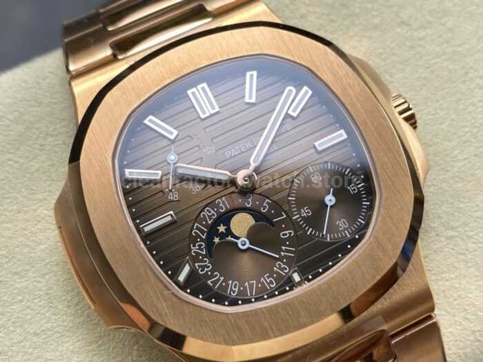 OME Factory Patek Philippe Nautilus 5712/1R Full Rose Gold Brown Dial - Image 2
