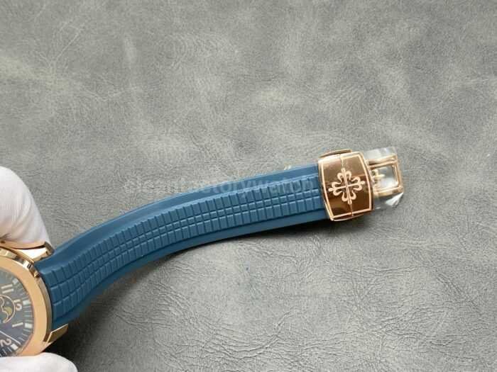 PPM Factory Patek Philippe Aquanaut 5261R-001 40mm Rose Gold Blue Rubber Strap Blue Dial - Image 5