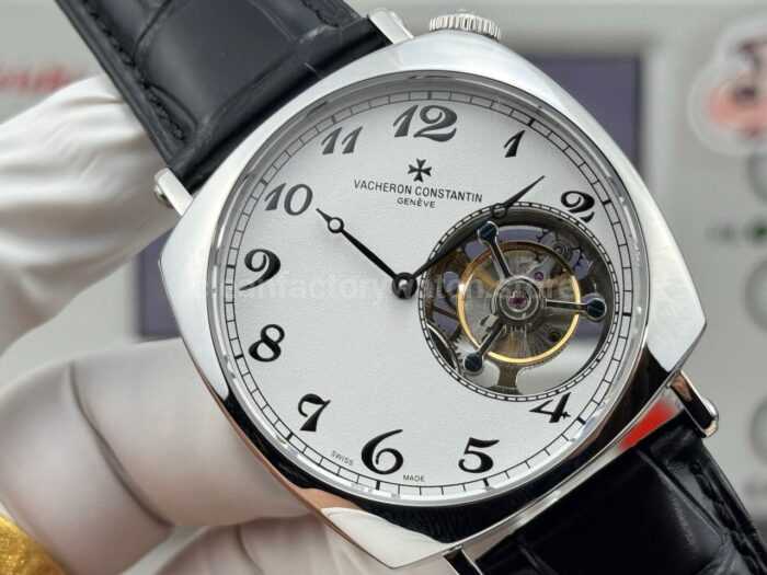 RMS Factory Vacheron Constantin Historiques American 1921 Tourbillon White Gold Leather Strap White Dial - Image 2