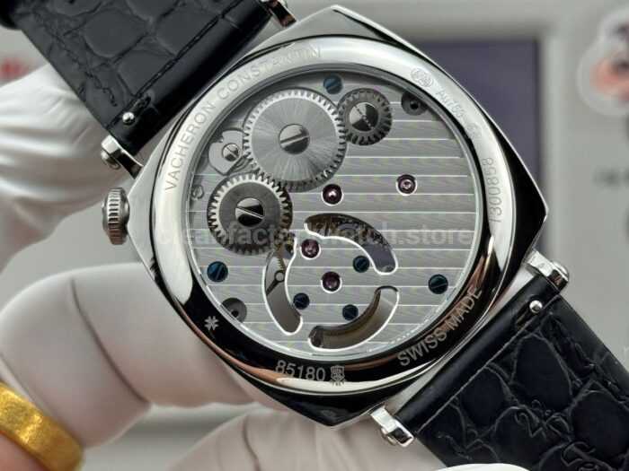 RMS Factory Vacheron Constantin Historiques American 1921 Tourbillon Leather Strap White Gold Black Dial - Image 8